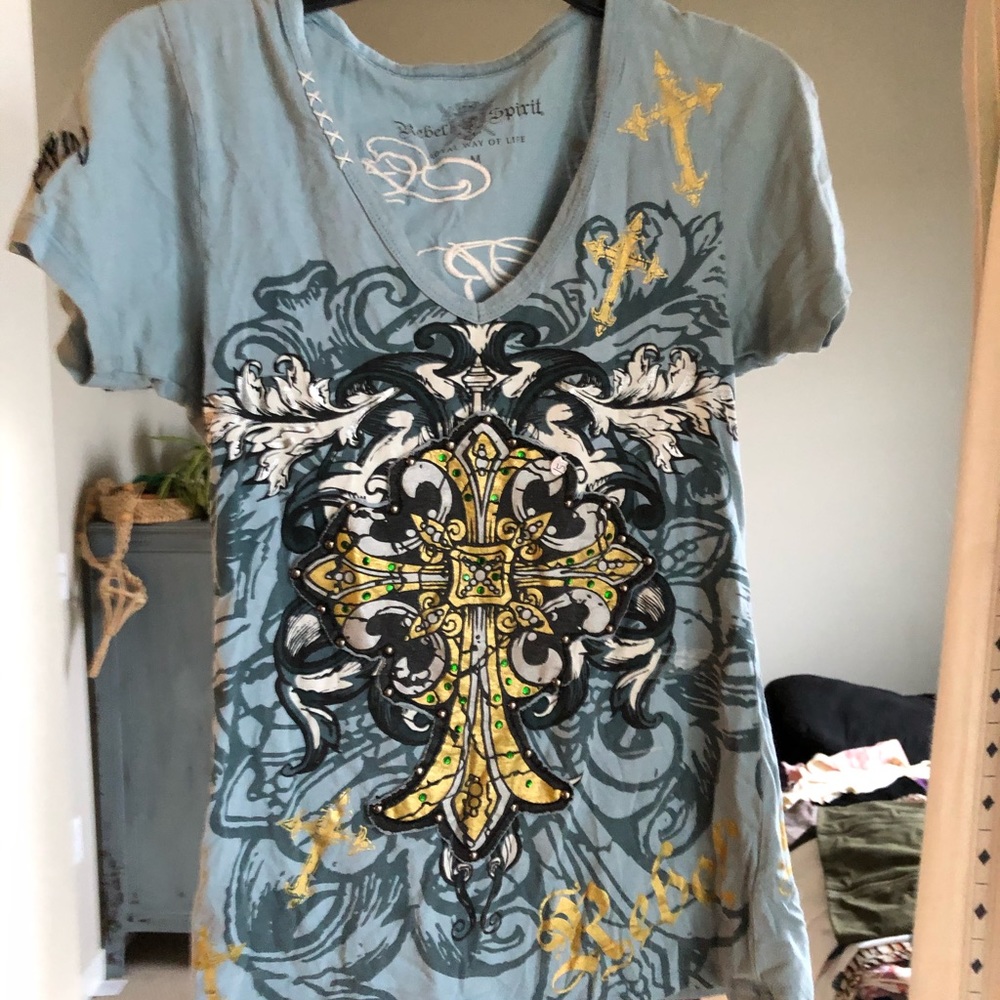 Rebel Spirit Tee w/ Embroidery